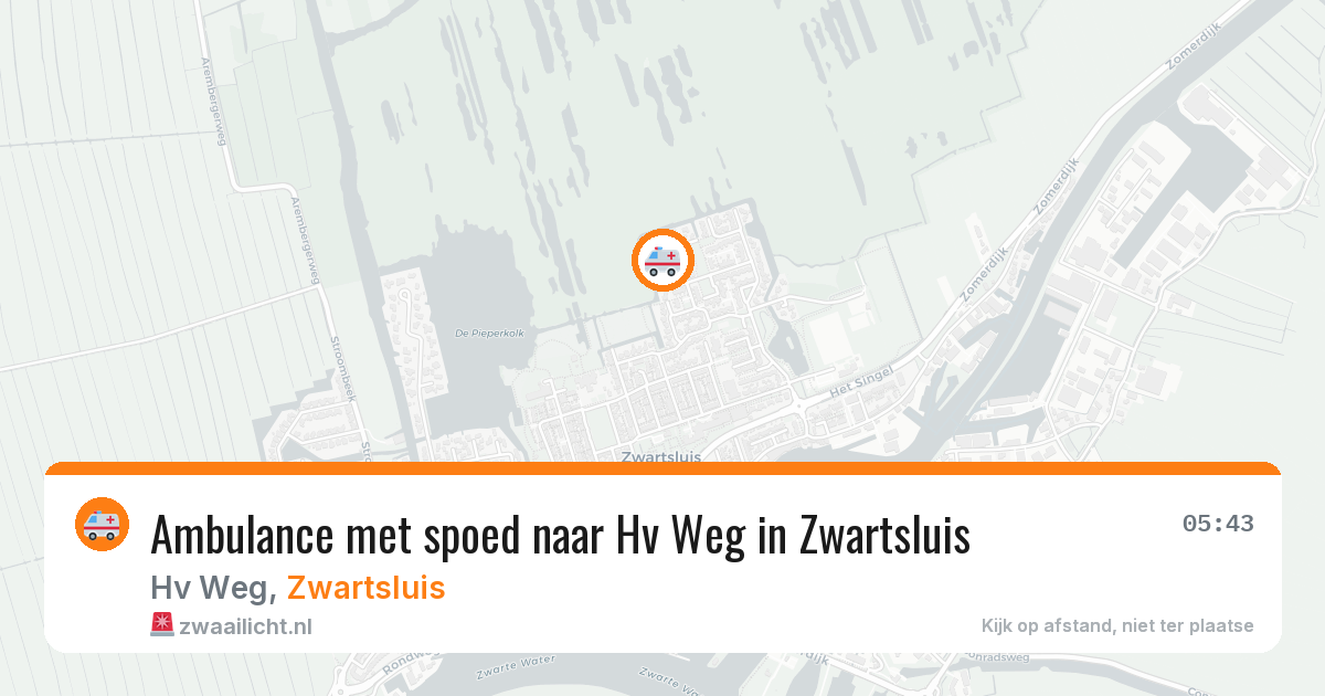 Ambulance met spoed naar Hv Weg in Zwartsluis — 27 apr 2026