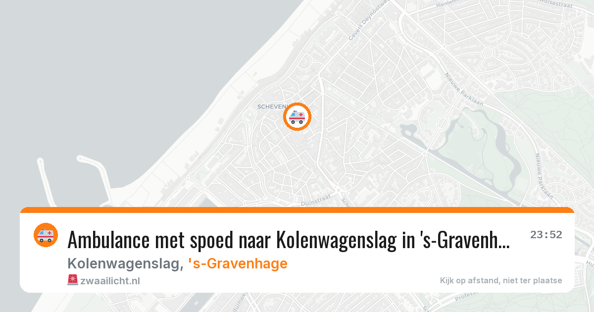 Ambulance met spoed naar Kolenwagenslag in 's-Gravenhage — 22 mei 2026