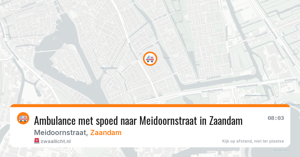 Ambulance met spoed naar Meidoornstraat in Zaandam — 11 apr 2026