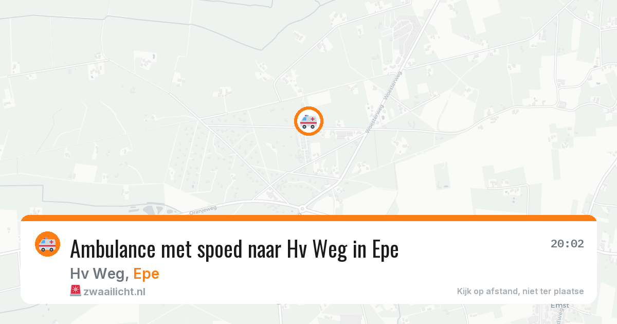 Ambulance met spoed naar Hv Weg in Epe — 13 aug 2026