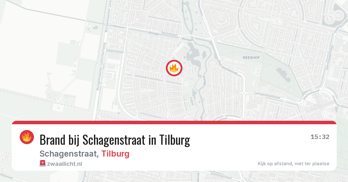 Brand bij Schagenstraat in Tilburg — 21 jun 2026