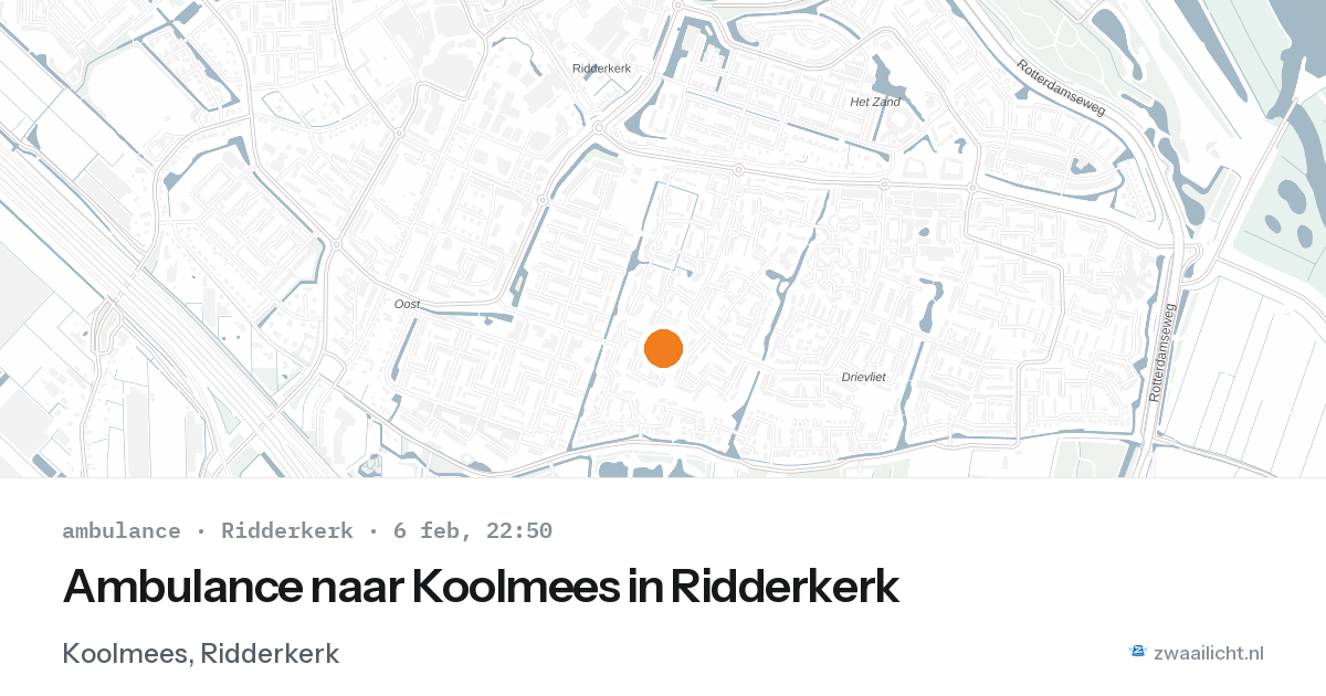 Ambulance naar Koolmees in Ridderkerk — 6 feb 2026