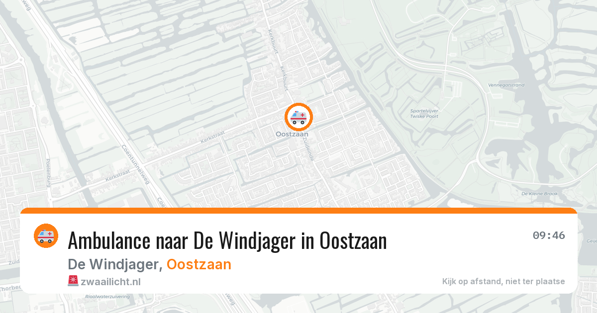 Ambulance naar De Windjager in Oostzaan — 1 aug 2026