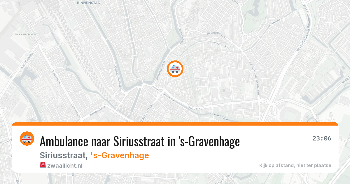Ambulance naar Siriusstraat in 's-Gravenhage — 14 mrt 2026