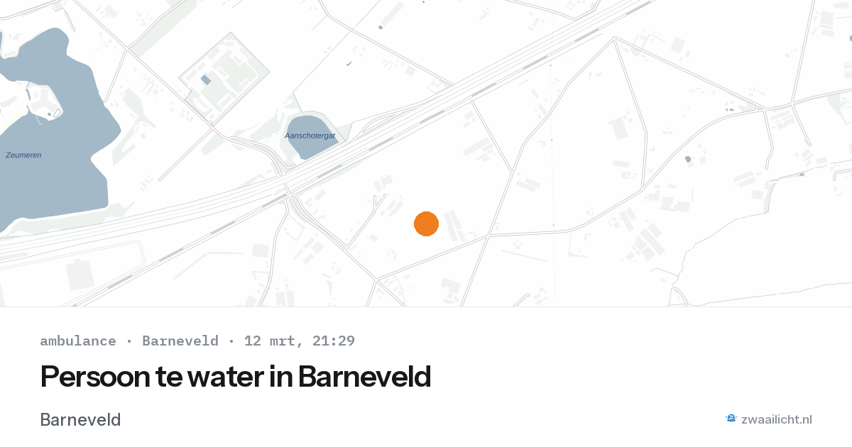 Persoon te water in Barneveld — 12 mrt 2026