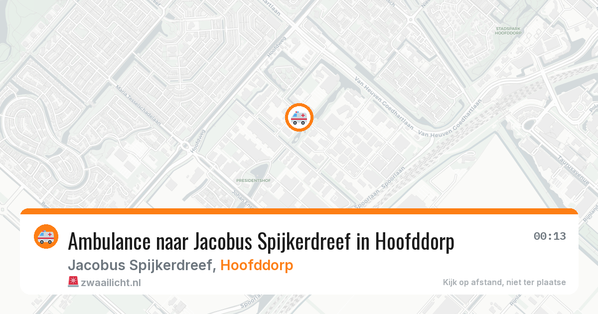 Ambulance naar Jacobus Spijkerdreef in Hoofddorp — 15 jun 2026