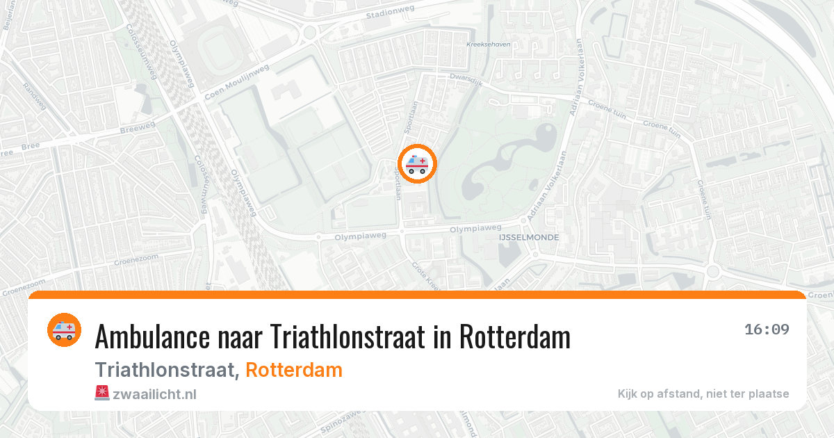 Ambulance naar Triathlonstraat in Rotterdam — 8 jun 2026