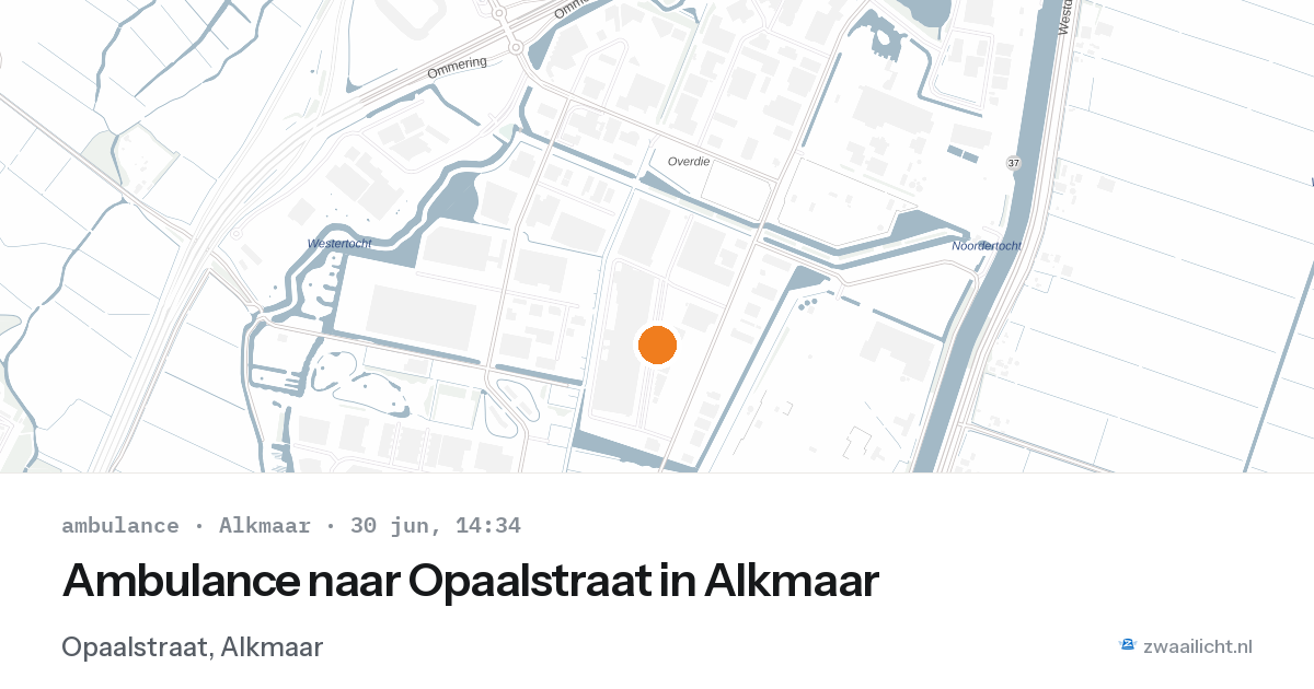 Ambulance naar Opaalstraat in Alkmaar — 30 jun 2026