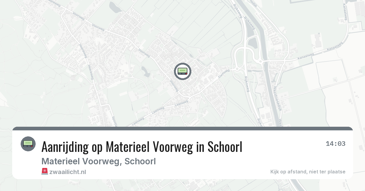 Aanrijding op Materieel Voorweg in Schoorl — 2 feb 2026