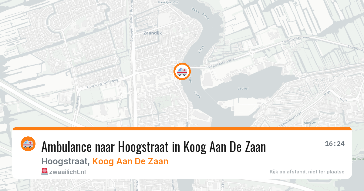 Ambulance naar Hoogstraat in Koog Aan De Zaan — 2 aug 2026