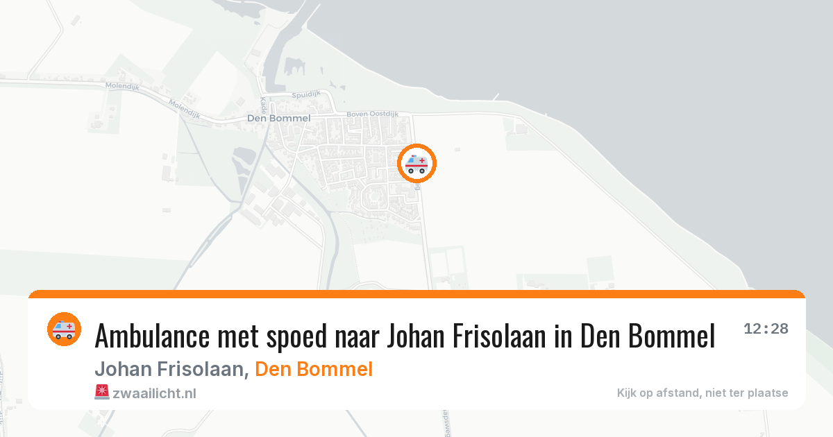 Ambulance met spoed naar Johan Frisolaan in Den Bommel — 7 mei 2026