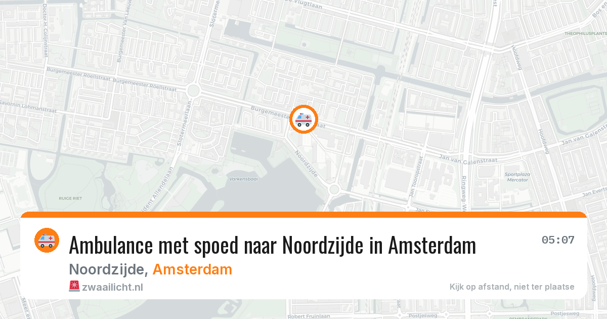 Ambulance met spoed naar Noordzijde in Amsterdam — 9 feb 2026