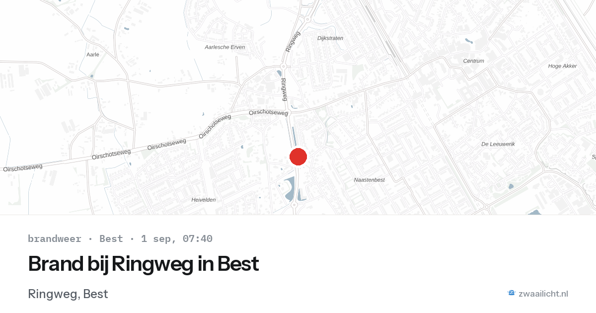 Brand bij Ringweg in Best — 1 sep 2026