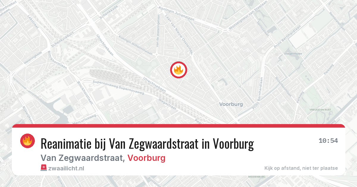 Reanimatie bij Van Zegwaardstraat in Voorburg — 25 mei 2026