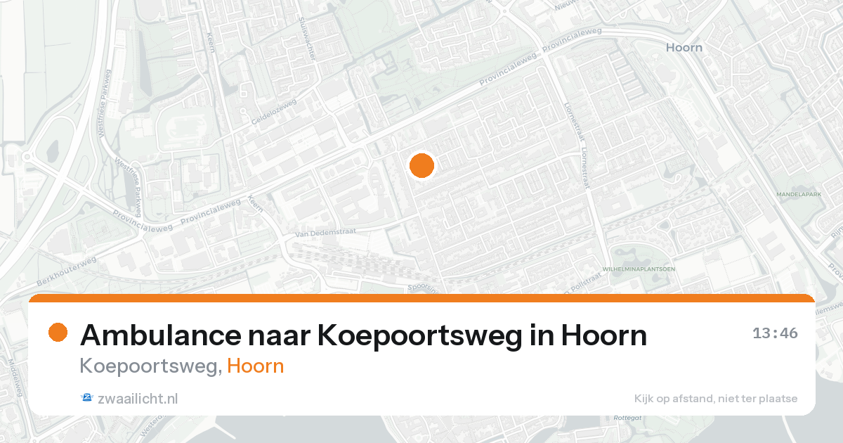 Ambulance naar Koepoortsweg in Hoorn — 19 aug 2026