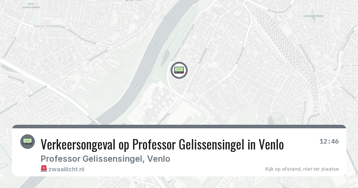 Verkeersongeval op Professor Gelissensingel in Venlo — 3 aug 2026