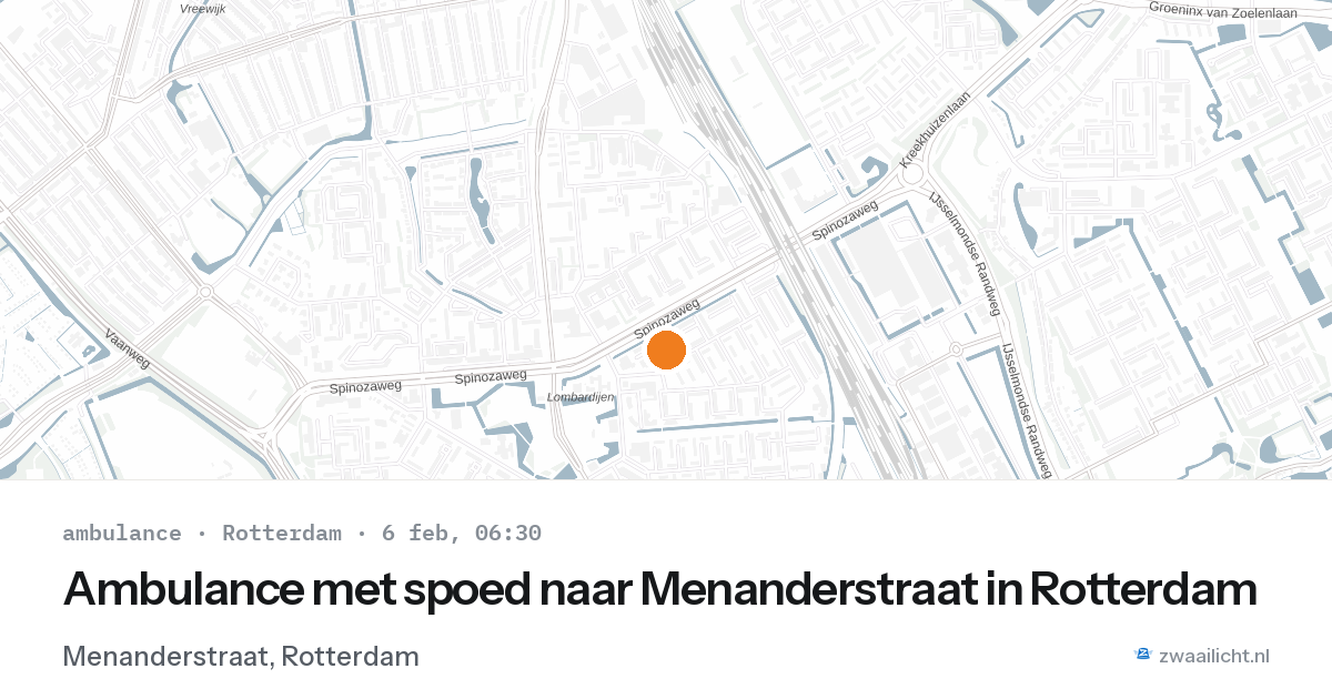 Ambulance met spoed naar Menanderstraat in Rotterdam — 6 feb 2026