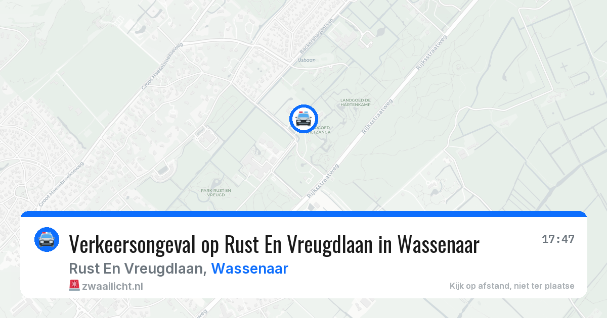 Verkeersongeval op Rust En Vreugdlaan in Wassenaar — 23 jun 2026