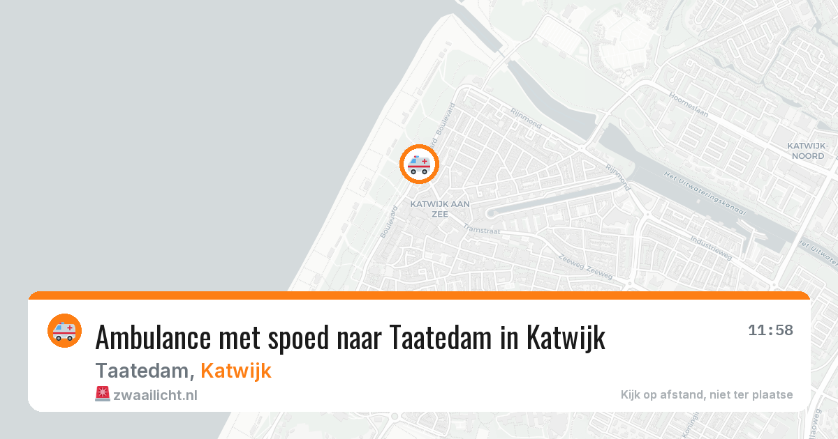 Ambulance met spoed naar Taatedam in Katwijk — 30 mei 2026