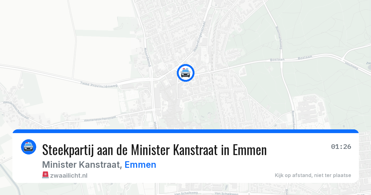 Steekpartij aan de Minister Kanstraat in Emmen — 18 jul 2026