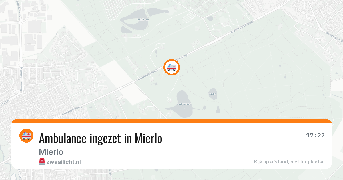 Ambulance ingezet in Mierlo — 12 aug 2026