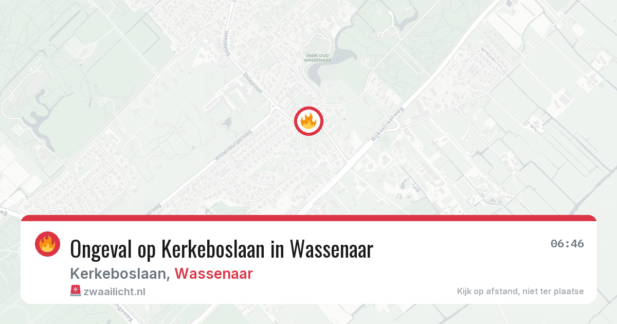 Ongeval op Kerkeboslaan in Wassenaar — 31 jul 2026