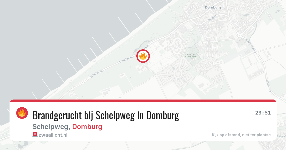 Brandgerucht bij Schelpweg in Domburg — 22 mei 2026