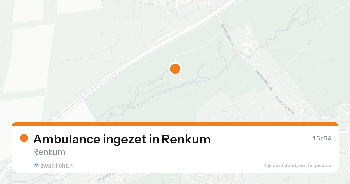 Ambulance ingezet in Renkum — 25 mei 2026
