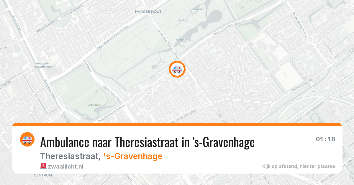 Ambulance naar Theresiastraat in 's-Gravenhage — 1 apr 2026