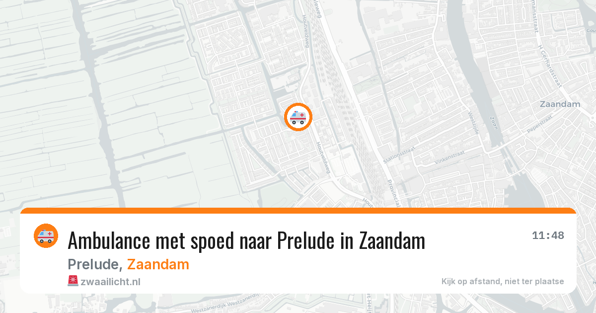 Ambulance met spoed naar Prelude in Zaandam — 29 mrt 2026