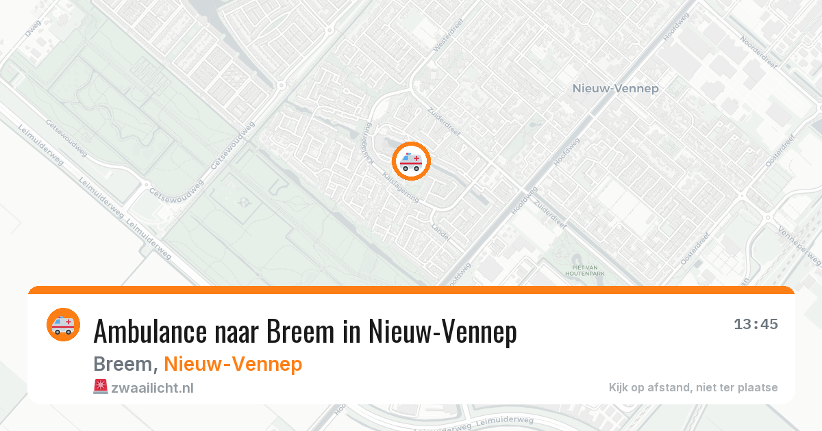Ambulance naar Breem in Nieuw-Vennep — 22 jun 2026