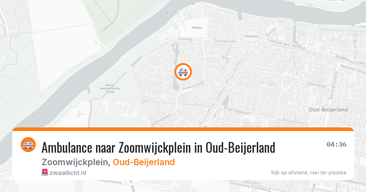 Ambulance naar Zoomwijckplein in Oud-Beijerland — 21 jul 2026