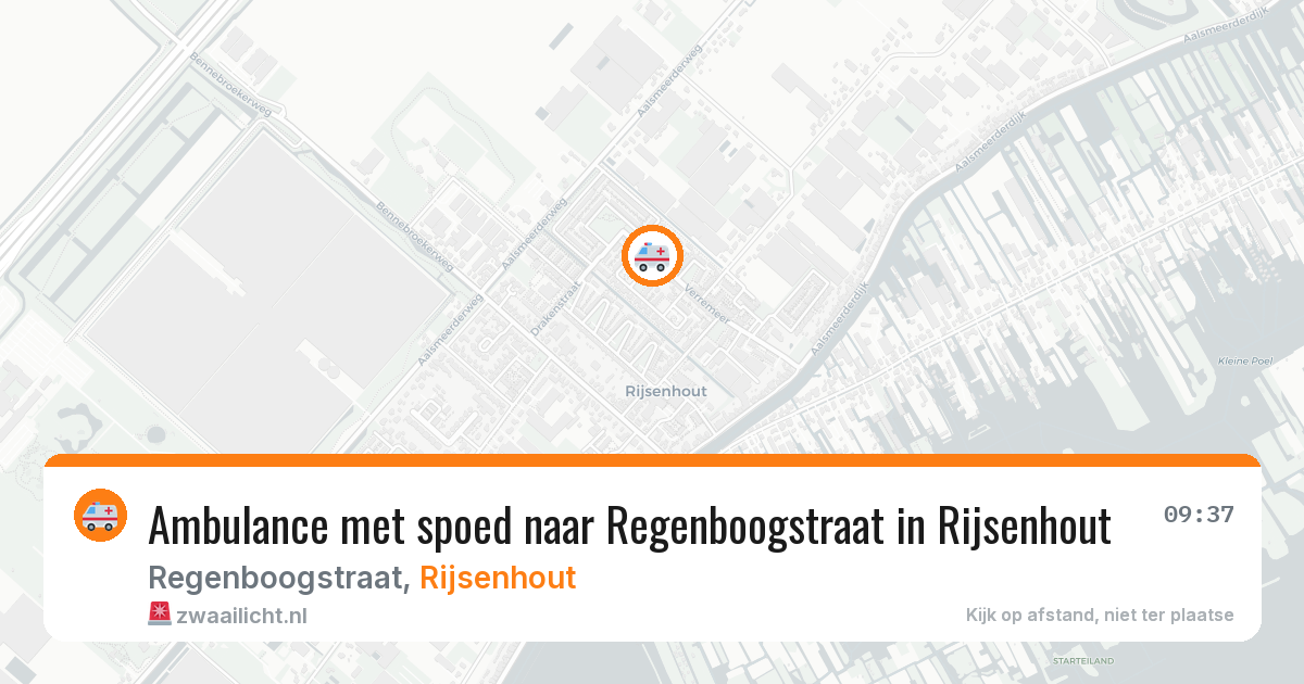 Ambulance met spoed naar Regenboogstraat in Rijsenhout — 23 jan 2026