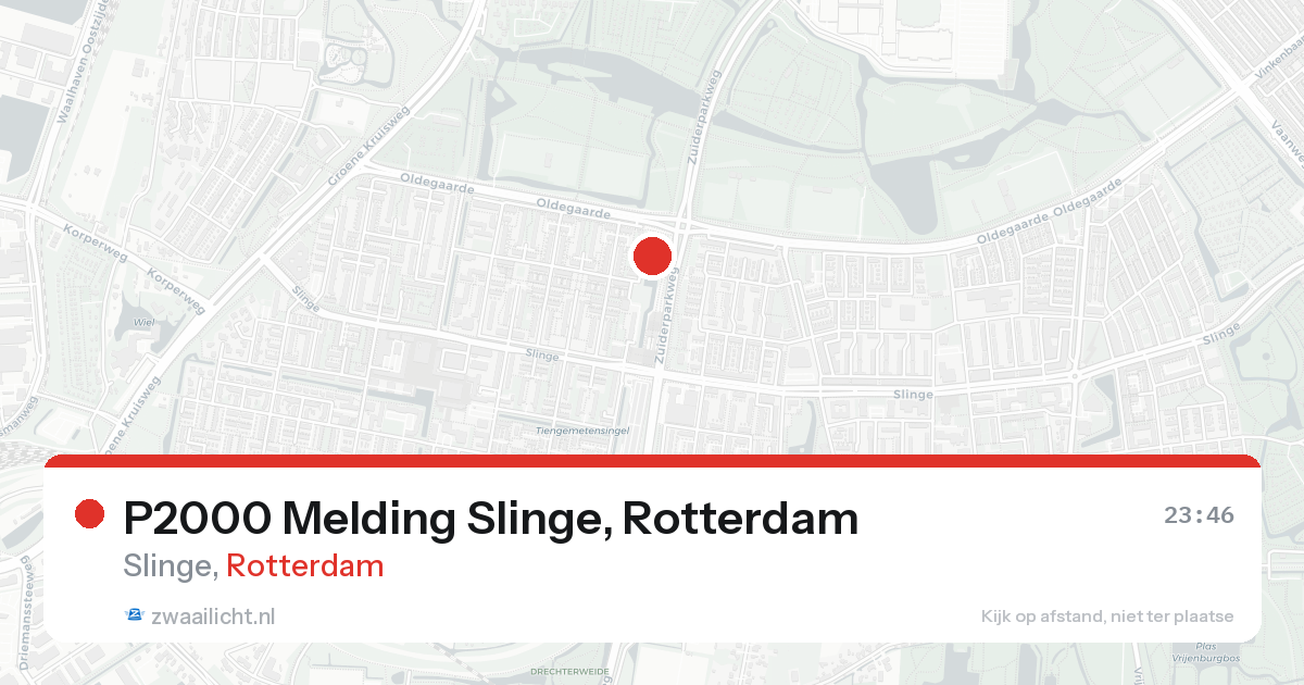 P2000 Melding Slinge, Rotterdam — 7 feb 2026