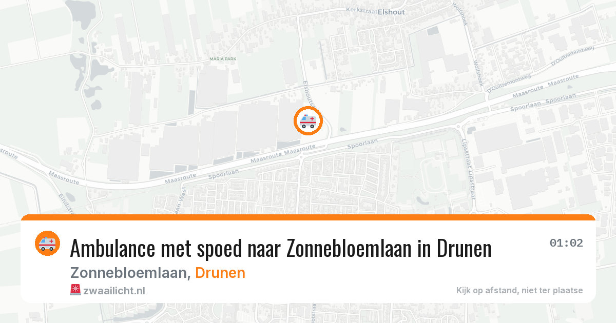 Ambulance met spoed naar Zonnebloemlaan in Drunen — 28 mei 2026