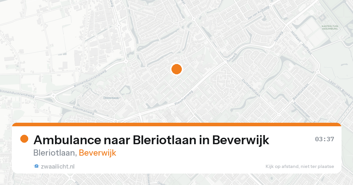Ambulance naar Bleriotlaan in Beverwijk — 26 aug 2026