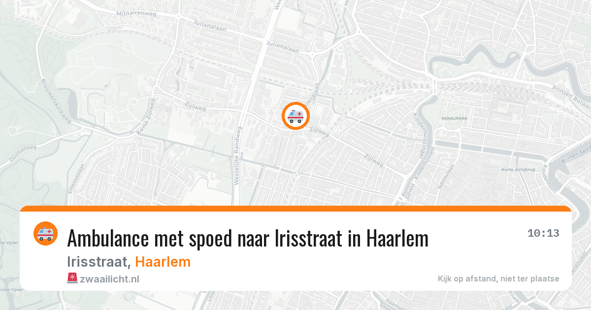 Ambulance met spoed naar Irisstraat in Haarlem — 26 jul 2026