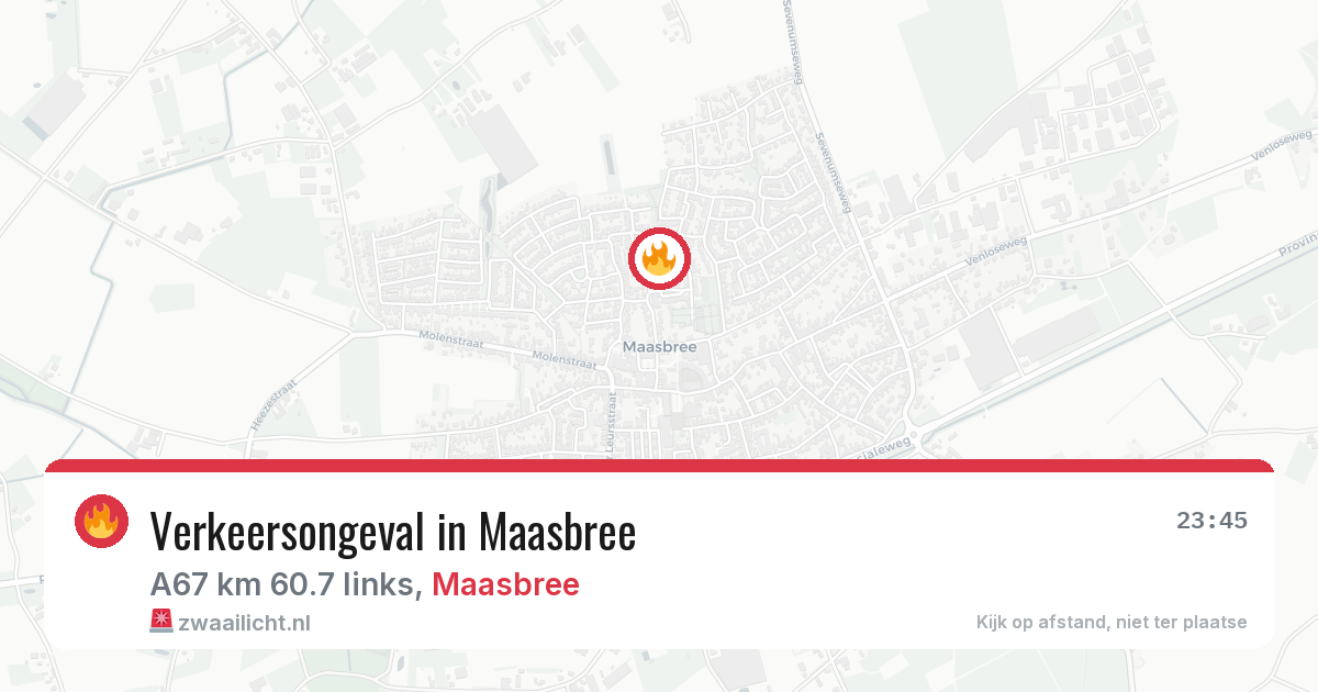 Verkeersongeval in Maasbree — 19 jun 2026