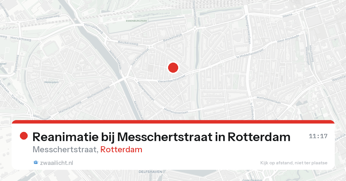 Reanimatie bij Messchertstraat in Rotterdam — 21 aug 2026