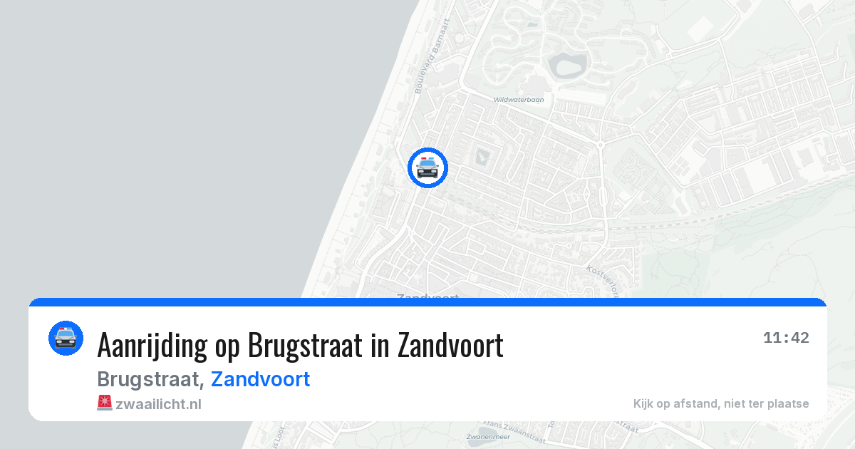 Aanrijding op Brugstraat in Zandvoort — 28 apr 2026