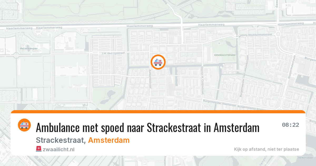 Ambulance met spoed naar Strackestraat in Amsterdam — 29 mei 2026
