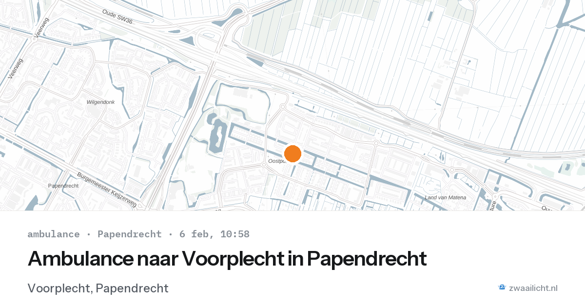 Ambulance naar Voorplecht in Papendrecht — 6 feb 2026