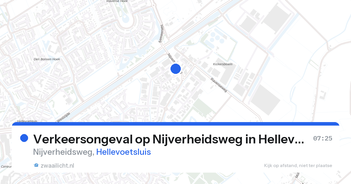 Verkeersongeval op Nijverheidsweg in Hellevoetsluis — 27 aug 2026