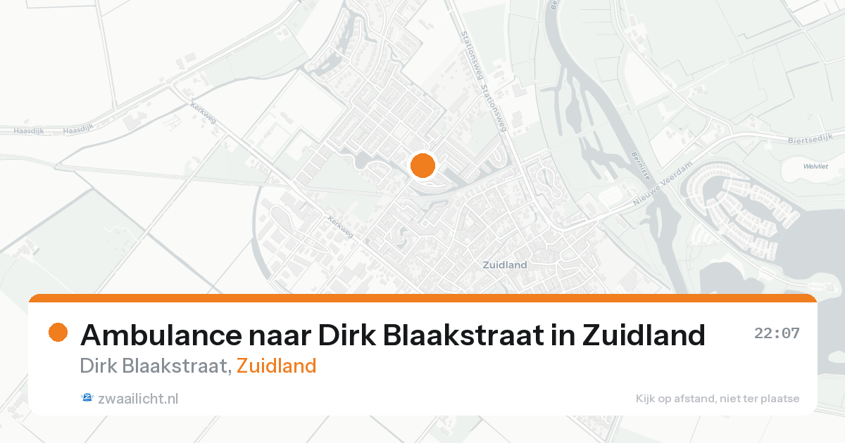 Ambulance naar Dirk Blaakstraat in Zuidland — 30 jan 2026