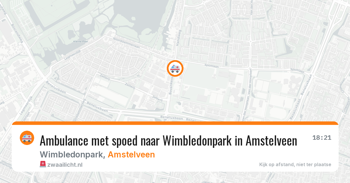 Ambulance met spoed naar Wimbledonpark in Amstelveen — 3 apr 2026