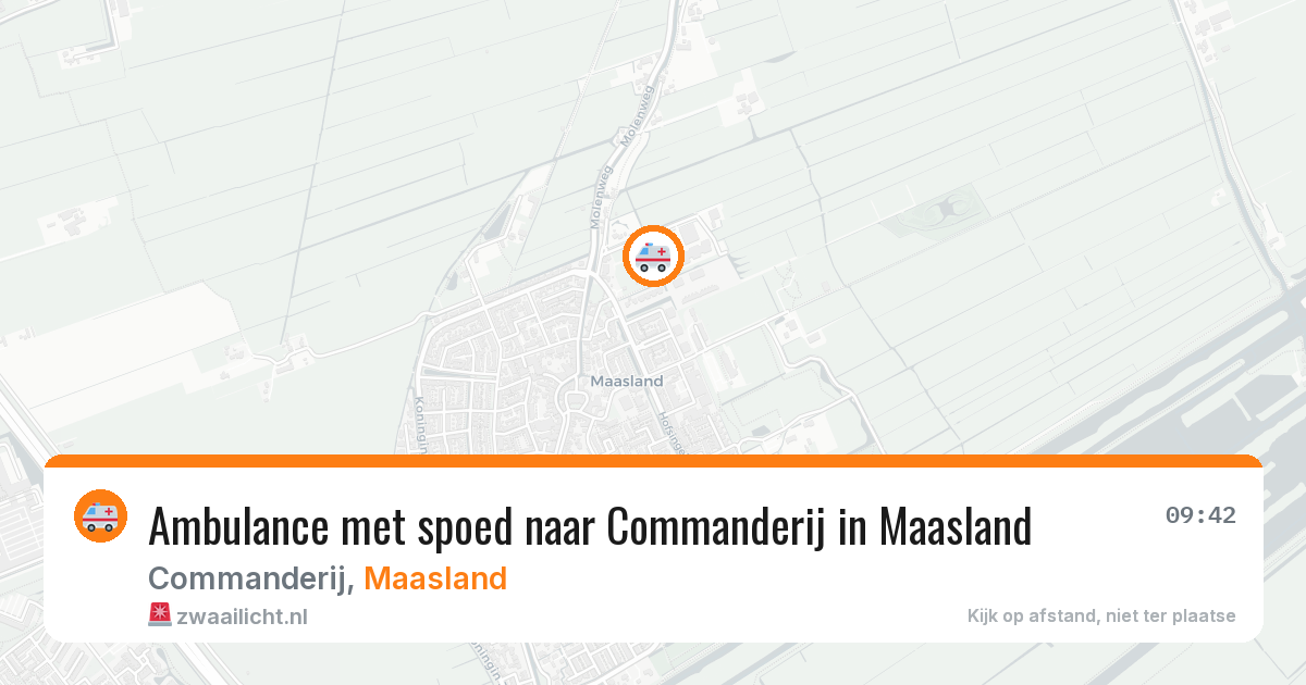 Ambulance met spoed naar Commanderij in Maasland — 31 mei 2026