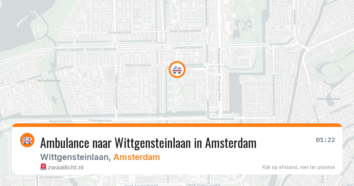 Ambulance naar Wittgensteinlaan in Amsterdam — 7 apr 2026