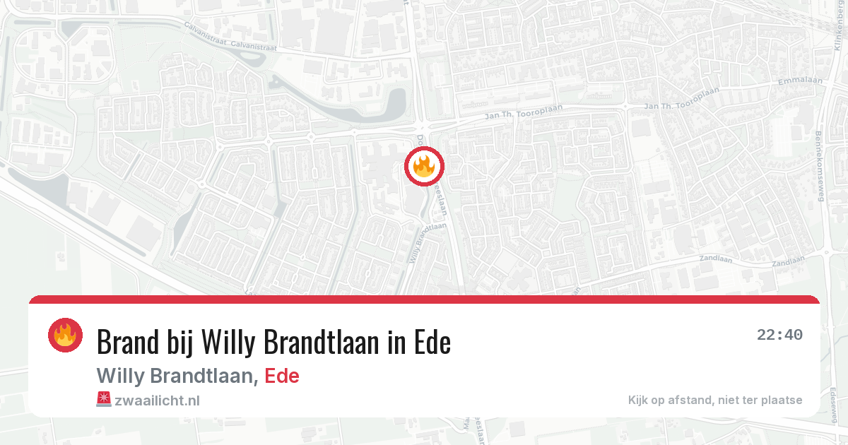Brand bij Willy Brandtlaan in Ede — 7 jul 2026