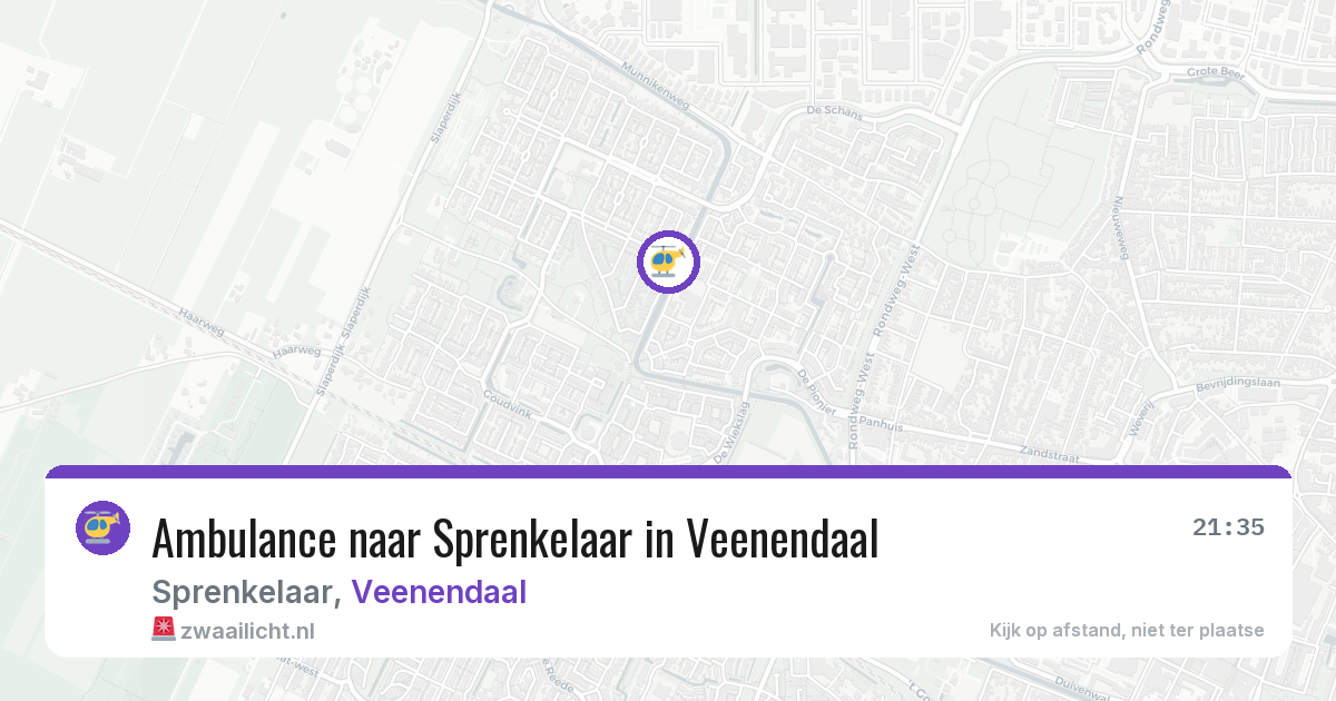 Ambulance naar Sprenkelaar in Veenendaal — 8 jul 2026