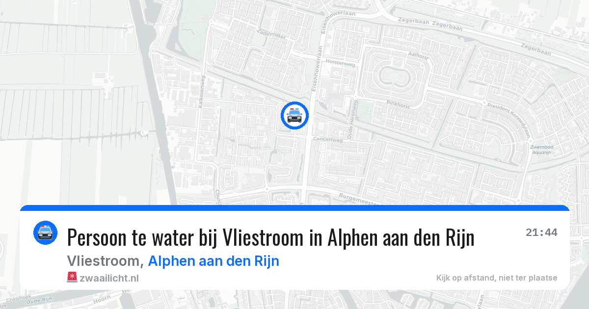 Persoon te water bij Vliestroom in Alphen aan den Rijn — 31 jul 2026